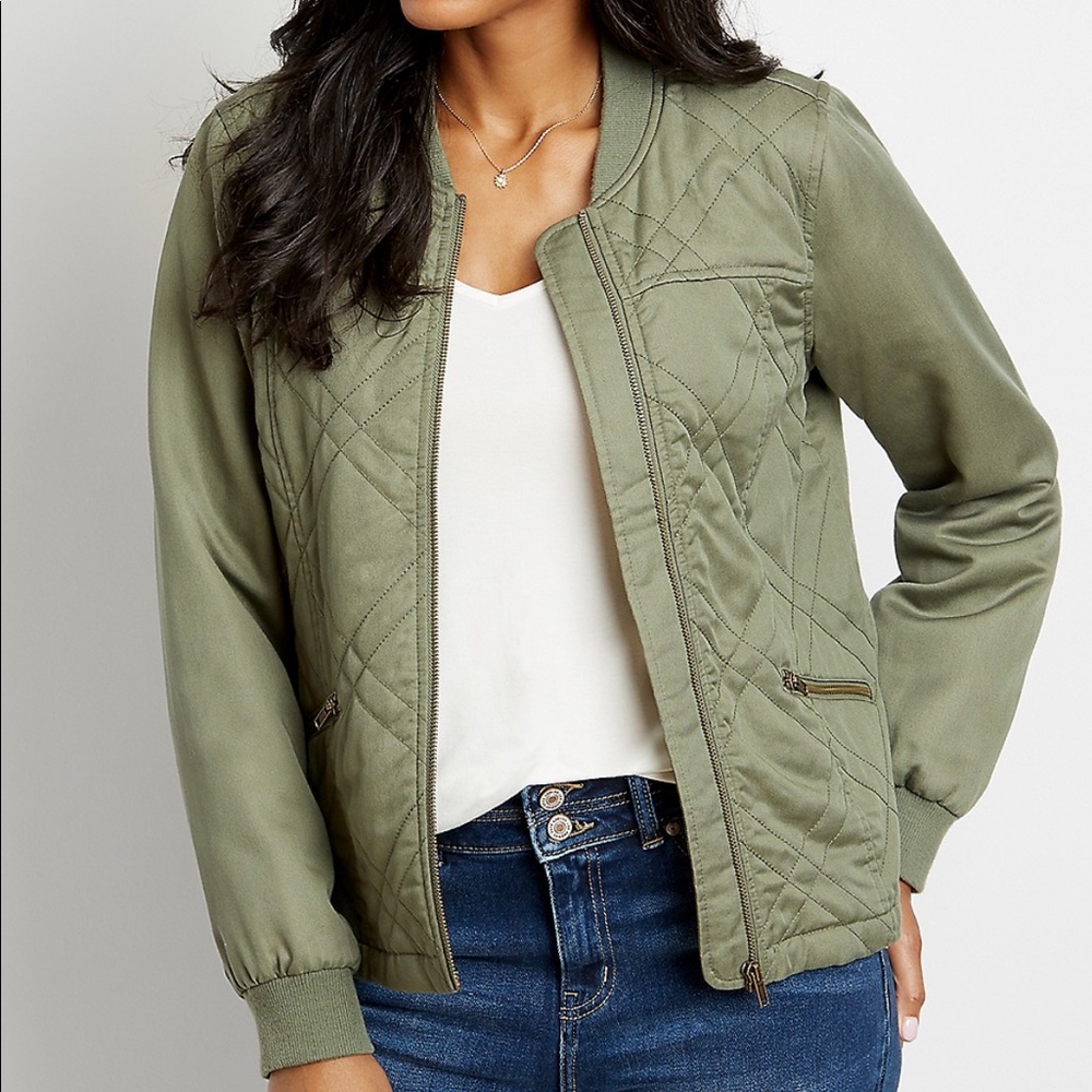 Quilted Bomber Jacket NWT